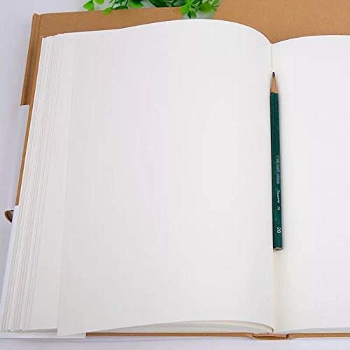 5.5x8.25 Sketch Book, Pack of 5, Each with 120 Sheets (100gsm), Hardcover Bound Sketch Notebook, Acid Free Blank Drawing Paper, Ideal for Kids & Adults, Kraft Cover