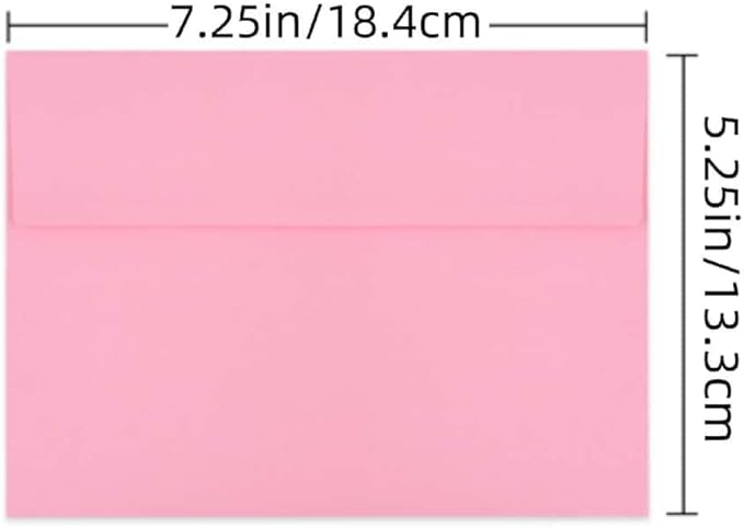 A7 Invitation Envelopes - Peel & Press - 24lb Heavy Duty Envelopes for Wedding Baby Shower Birthday Invitations - 5 1/4" x 7 1/4" (Pastel Pink, 25)