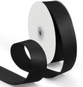 1-1/2 Inch 100 Yards Satin Ribbon Black, Solid Color Fabric Ribbon for Gift Wrapping, Wedding, Polyester Gift Ribbon for Birthday Party Decoration, Craft, Hair, Floral, Sewing