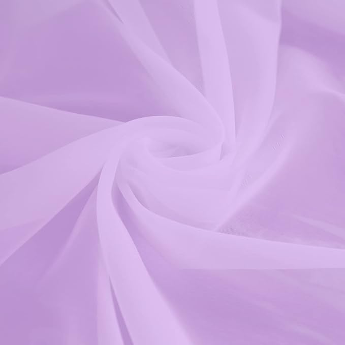 Window Purple Sheer Curtains 72 Inches Long 2 Panels Sheer Curtain Basic Rod Pocket Panel for Bedroom Children Living Room Yard Kitchen (Purple, 52" W x 72" L | 2 pcs)