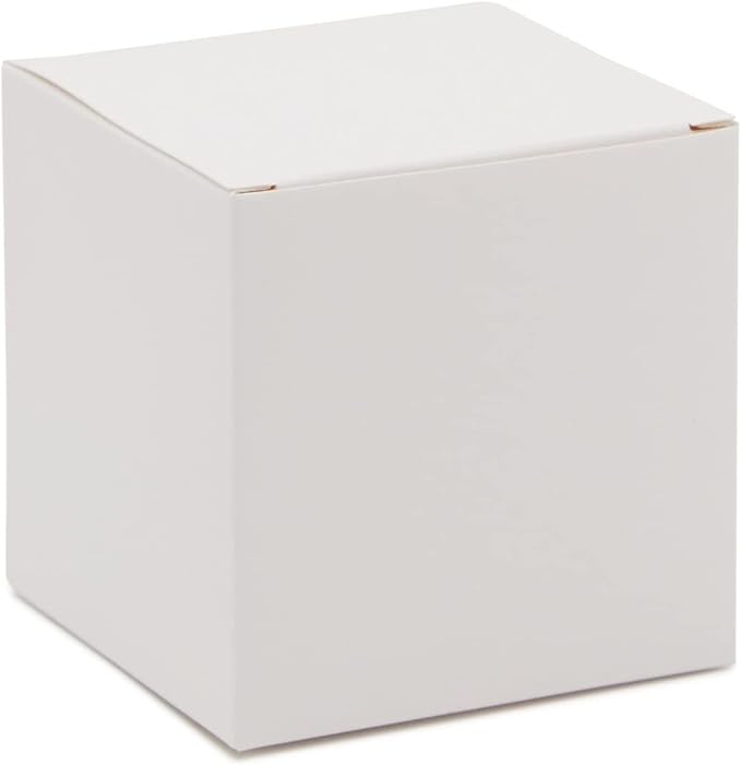 Juvale Bridesmaid Proposal Box - 3 x 3 x 3 In, 100-Count White Mini Gift Boxes with Lids & Cookie Case for Candy & Candle Packaging - Durable Paper & Easy Assembly