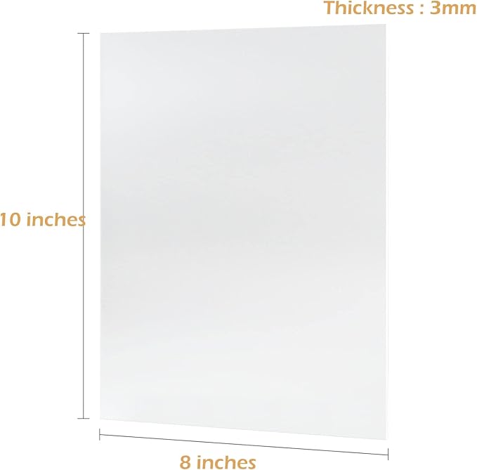 10 Pack 8x10 Inch Frosted Acrylic Signs Blank, DIY Blank Frosted Acrylic Sheet Sign 1/8 inch Thick for Wedding Reception Sign Party Events(Wood Stand NOT Included)