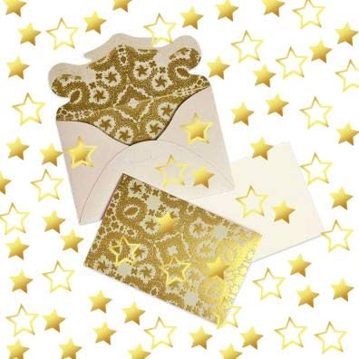 Confetti Star Metallic Foil Confetti Sprinkles for Wedding/Birthday/Festival Party Decorations 1.5OZ(Gold, 24mm&18mm)