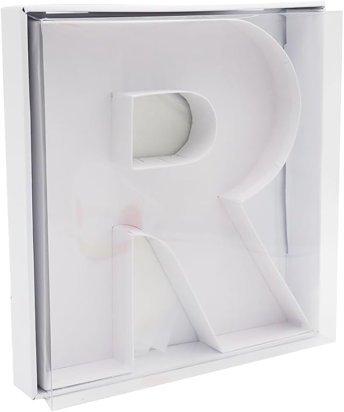 12" Fillable Cardboard Letter Charcuterie Gift Cupcake Box With Cover Sweets Packaging (R)
