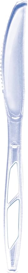 Diamond® All Occasion Clear Disposable Cutlery Set 288 Count – 96 Forks, 96 Spoons, 96 Knives, Premium Polystyrene, Crystal Clear, Party & Everyday Use