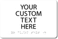 ALPHA DOG ADA SIGNS Custom ADA Compliant Braille Sign, 6"x9" Room Identification Plaque, Tactile Text, Raised Letters, Personalized 4-Line, Indoor/Outdoor, USA-Made (White)