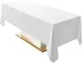 Surmente White Rectangle Tablecloth 60 x 102-inch Rectangular Polyester Table Cloth for Weddings, Banquets, or Restaurants