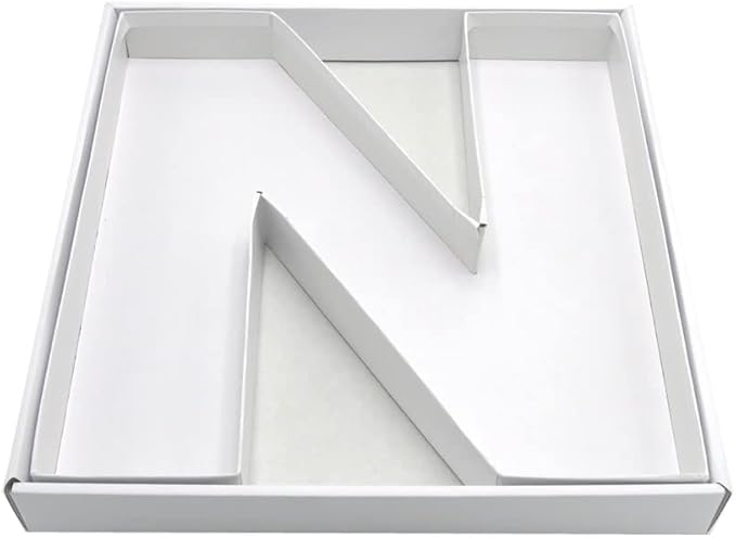 12" Fillable Cardboard Letter Charcuterie Gift Cupcake Box With Cover Sweets Packaging (N)
