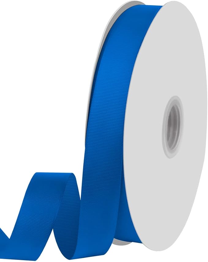 1" X 100 Yards Royal Blue Grosgrain Ribbon, Premium Grosgrain Ribbon for Sewing, Gift Wrapping, Bow Making, Wedding Decor, Wrapping and More (Royal Blue)