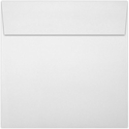 LUXPaper Square Invitation Envelopes | Peel & Press | 6" x 6" | Bright White | 70lb. Text | 50 Qty