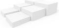 Buffet Risers, Food Risers for Buffet Table, Display Stand Shelf for Catering Dessert Collectibles Jewelry Figures Show, Acrylic Cube Display Nesting Risers with Hollow Bottoms, 6Pcs