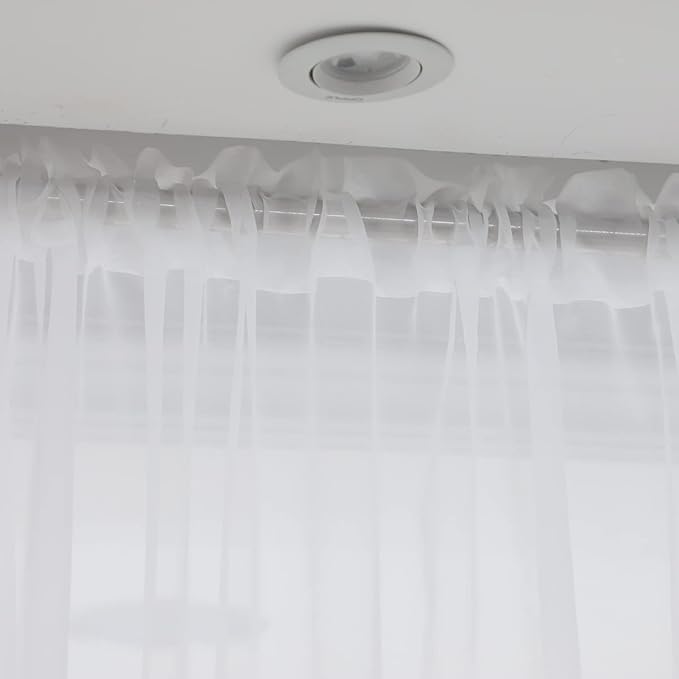 Window White Sheer Curtains 84 Inches Long 1 Panel Sheer White Curtains Basic Rod Pocket Panel for Bedroom Children Living Room Yard Kitchen (White, 52" W x 84" L | 1 pc)