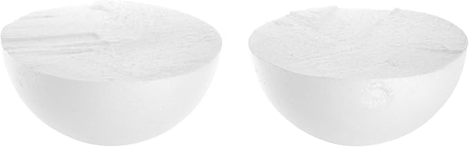Juvale Sphere Craft Foam Balls - 7.5-Inch White Polystyrene Spheres - 2 Pack for DIY Projects, Floral Centerpieces & Home Decor