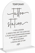 Wedding Tattoo Sign Temporary Tattoo Station Sign for Wedding Engagement Bridal Shower Bachelor Party Tattoo Bar Acrylic sign for Table Desk