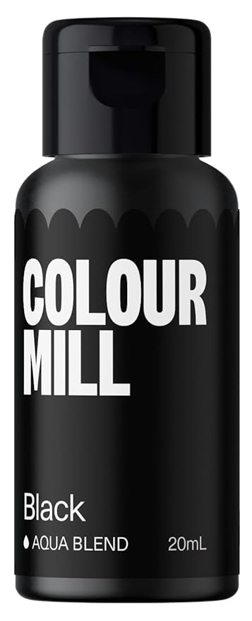 Colour Mill Aqua Blend Water-Based Food Coloring, 20 Milliliters Black