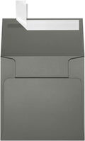 LUXPaper Square Invitation Envelopes | Peel & Press | 3 1/4" x 3 1/4" | Smoke Gray | 80lb. Text | 50 Qty
