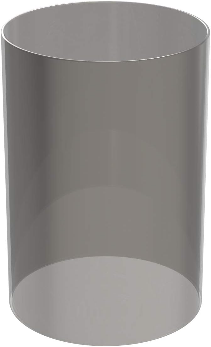 Electroplated Glass Hurricane Mirror Effect Cylinder Candle Holder Bottomless Glass Sleeve Lamp Shade Replacement (Grey,3.5X6)