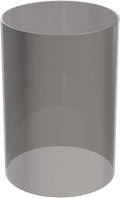 Electroplated Glass Hurricane Mirror Effect Cylinder Candle Holder Bottomless Glass Sleeve Lamp Shade Replacement (Grey,4X6)