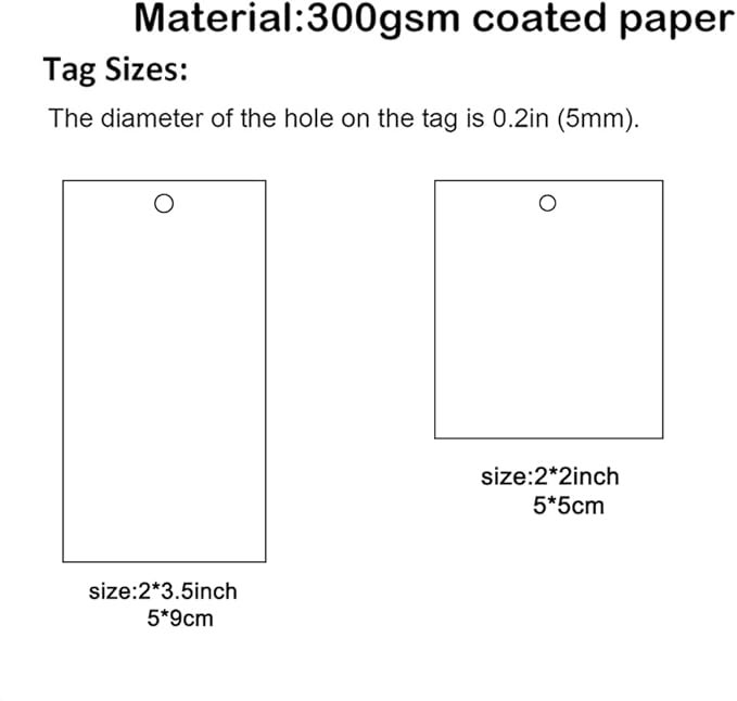 200 Pcs Custom Hang Tags,Personalized Your Logo Photo and Text Design Price Tags Jewelry Hang Tags Labels (Gift Tag Rope)