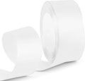 1-1/2 Inch 25 Yards Satin Ribbon White, Solid Color Fabric Ribbon for Gift Wrapping, Wedding, Polyester Gift Ribbon for Birthday Party Decoration, Craft, Hair, Floral, Sewing
