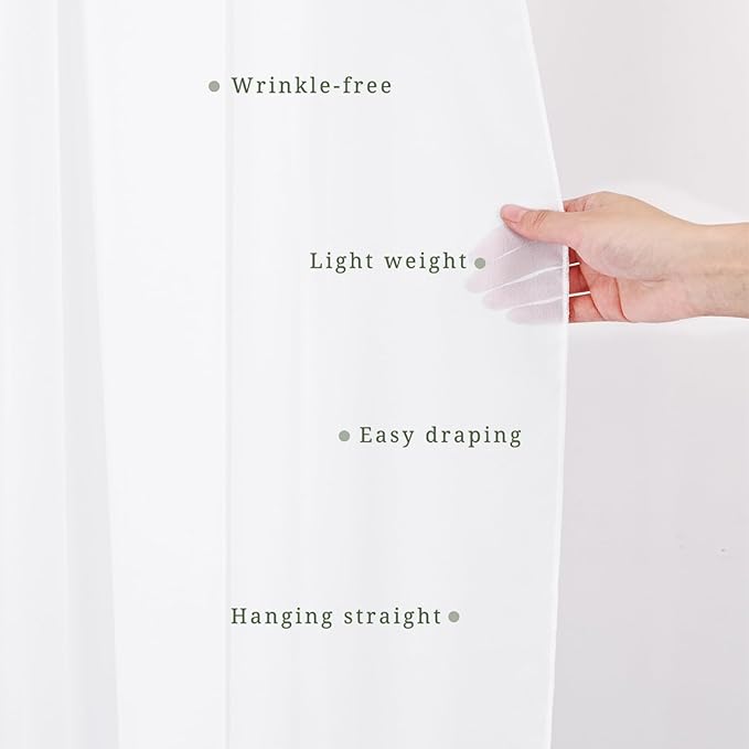 Wedding Arch Draping Fabric 8 Panels 20Ft Length x 28" Width White Arch Drapes Chiffon Fabric Sheer Curtains Backdrop for Party Bridal Decorations Wedding Ceremony Ceiling Stage Reception Decor