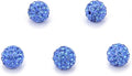 25pcs Adabele Grade A Suncatcher Crystal Rhinestone Pave Loose Beads 8mm Light Sapphire Blue Polymer Clay Disco Ball Spacers Compatible with Shamballa All Craft Jewelry Making DB8-14