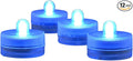 Halloween Lights Submersible LED Lights cr2032 Battery Powered Underwater Waterproof LED Tea Light for Events Wedding Centerpieces Vase Floral Xmas Holidays Home Decor Lighting(Pack of 12) (Blue)