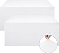 Nasitos White Fitted Table Covers for 5 Foot Tables - 60 x 30 Inch - 2 Pack Stretch Spandex Rectangle Table Clothes, Fabric Tablecloths for Parties, Trade Show, Craft Show, Birthday