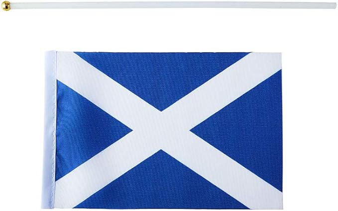 Scotland Flag Scottish Flag, Small Mini Handheld Scotland Flags on Stick, Ideal for Party Parades Sports Events Patriotic Festival Decorations