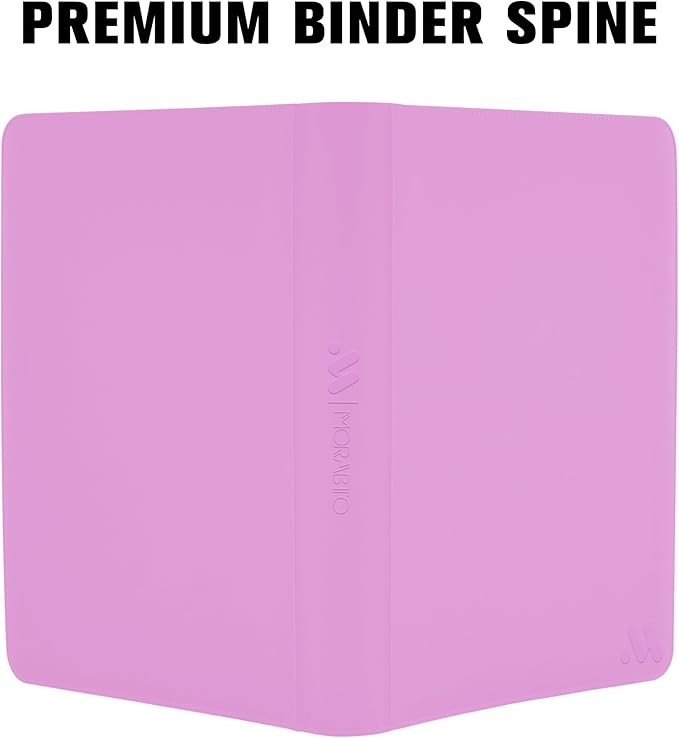 Premium 1000+ Pockets Card Binder,16 Pockets Trading Card Binder Ringless Side Loading Trading Card Album Folder for TCG -Pink Purple