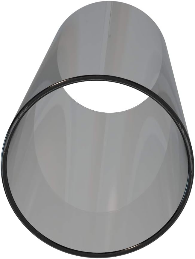 Electroplated Glass Hurricane Mirror Effect Cylinder Candle Holder Bottomless Glass Sleeve Lamp Shade Replacement (Grey,4X8)