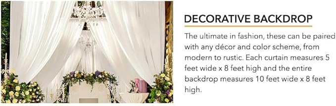 AK TRADING CO. 10 feet x 8 feet IFR Polyester Backdrop Drapes Curtains Panels with Rod Pockets - Wedding Ceremony Party Home Window Decorations - Peach