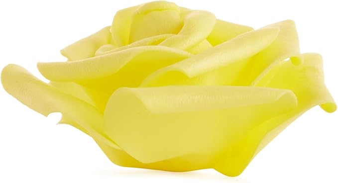 Juvale Artificial Foam Roses - 100-Pack Stemless, Yellow, 3-Inch Diameter - Faux Flowers for Vase Displays, Wedding Decor & Centerpiece Table Decorations
