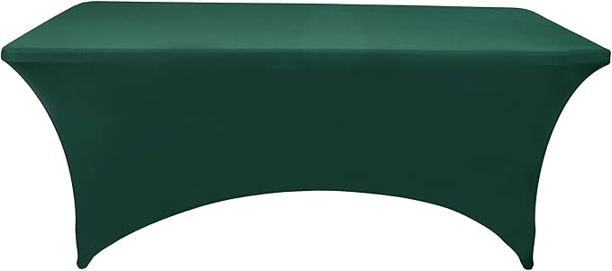 2-Pack 4ft Spandex Table Covers for Rectangular Folding Tables - Wrinkle Resistant Stretch Tight Table Cloths - Ultimate Fitted Table Protector for Parties, Banquet, and Wedding