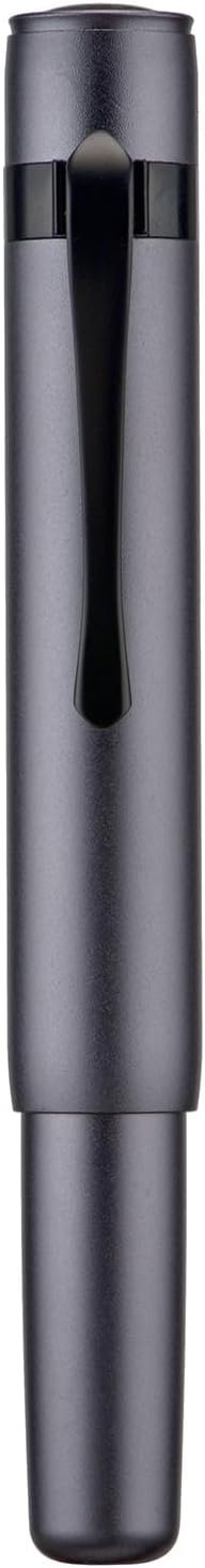 Hongdian M2 Black Forest Mini Fountain Pen, Long Blade Nib & Sleek Shape Aluminium Short Pocket Travel Pen (Space Gray)
