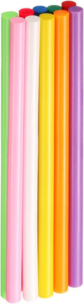 HARFINGTON 10pcs Hot Glue Sticks 0.43" Dia x 9.84" Long EVA Mini Hot Melt Adhesive Glue Stick for Hot Melt Gun Wood Plastic Glass Flowers Fabrics Foam, Multicolor