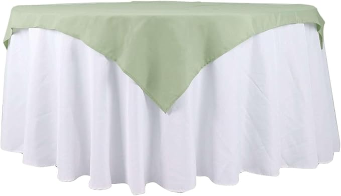 Efavormart 54x54 Sage Green Wholesale Linens Seamless Polyester Square Linen Tablecloth for Wedding Banquet Party Restaurant