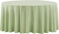 Round Tablecloth 132 Inch 2 Pack Sage Green Tablecloths Washable Decorative Linen Polyester Table Clothes Cover for Dining Table Banquets Buffet Parties and Wedding