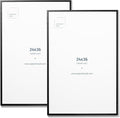 Opposite Wall - 24x36 in - Black Solid Oak Wood Picture Frame - Lightweight, Versatile & Shatterproof - Large Wall Hanging Photo or Poster Frame - Wall Decor for Office, Gallery & Home - 2 Pack