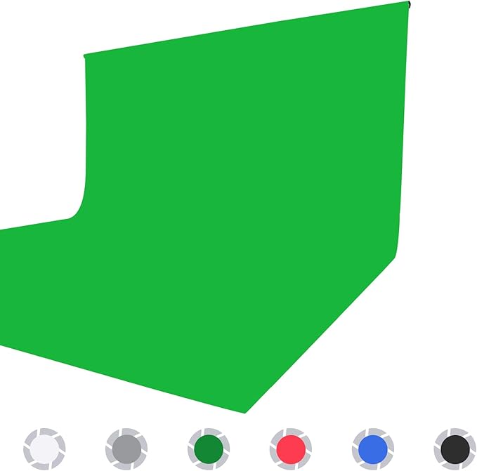 ISSUNTEX 10X12 ft Background Muslin Backdrop, Photo Studio, Collapsible High Density Screen for Video Photography and Television-Green