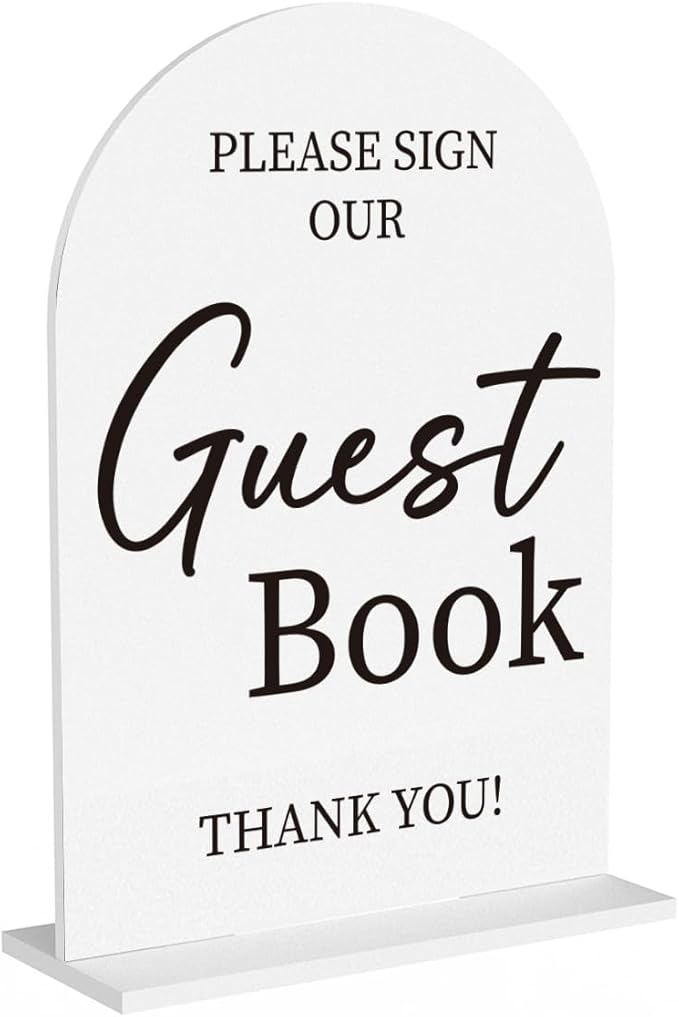 Wedding Guest Book Sign, Photo Guest Book Sign Desk Decor, Wedding Engagement Bridal Shower Reception Party Table Desk Acrylic Decor