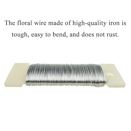HAHIYO 26Gauge Silver 3 Rolls Total 115 Yards(345 Feet) Metal Floral Wire Flexible Paddle Wire for Crafts Christmas Wreaths Tree Flower Arrangement Bouquet Wrapping Wedding DIY
