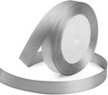 KMER LIFE 5/8 Inches x 25 Yards Silvery Satin Ribbon Solid Fabric Ribbons for Crafts, Wedding Decor, DIY Hair Accessories, Sewing, Gift Package Wrapping, Valentine's Day Bouquet and More