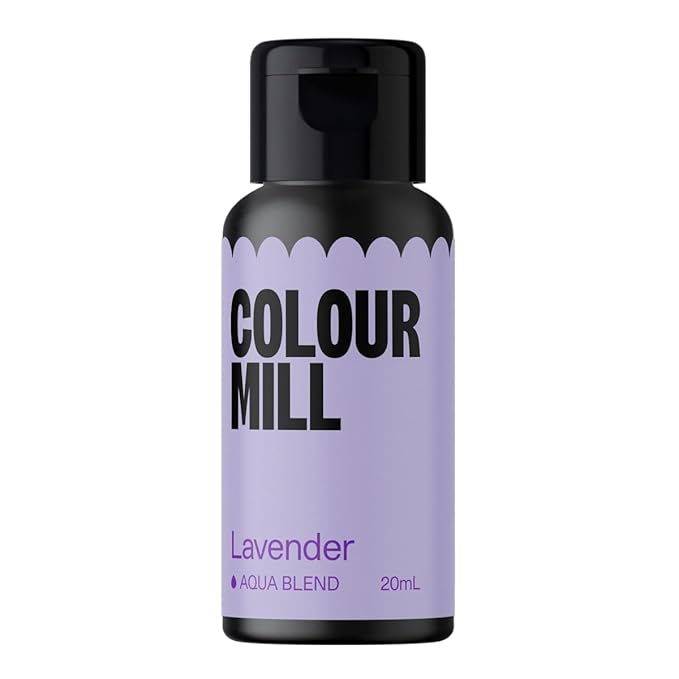 Colour Mill Aqua Blend Food Coloring Liquid – 20ml Food Grade Water Based Natural Food Coloring – Cake Decorating Food Paint for Icing, Cupcakes, Fondant, Cocktails - Lavender