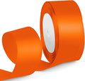 1-1/2 Inch Orange Ribbon, 25 Yards Orange Stain Ribbon for Gift Wrapping, Halloween, Christmas and Birthday Party Decoration, Craft, Flower Bouquet, Sewing