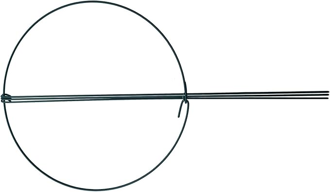 14" Wide x 24" High Peony Cage Rings Garden Plant Support Brace, Pack of 5 Round Metal Plant Stakes Rings, Strong Large Garden Supports for Flowers, Peonies, Rose, Lily