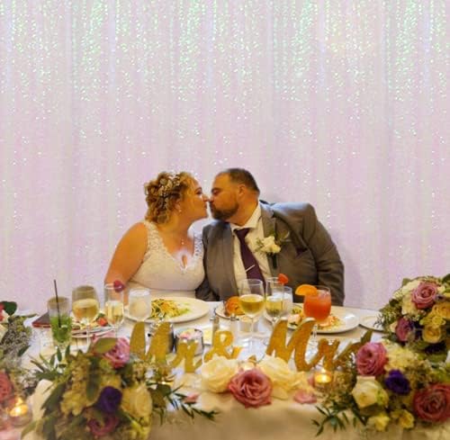 Poise3EHome 5FT x 7FT Iridescent Sequin Photography Backdrop Curtain for Party Decoration
