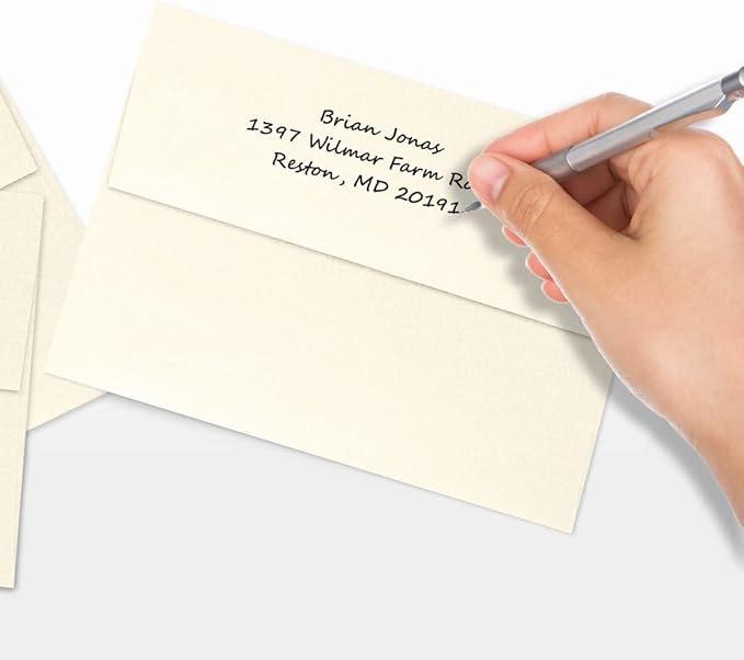 LUXPaper A7 Invitation Envelopes | Peel & Press | 5 1/4" x 7 1/4" | Champagne Metallic | 80lb. Text | 50 Qty