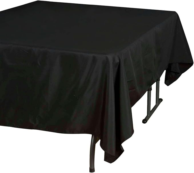 Efavormart 70" Square Linens Black Wholesale Linens Polyester Square Linen Tablecloth for Wedding Banquet Party Restaurant