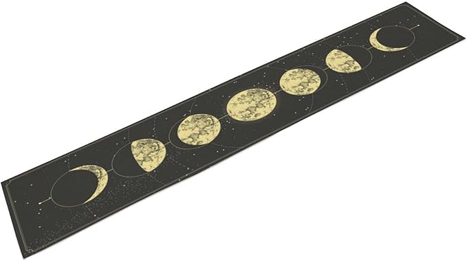 Sun Moon Table Runner, Mysterious Universe Milky Way Interstellar Space Western Traditional Elements able Runner for Party Living Room Home Kitchen Dinner Table Runner 13x70 Inch